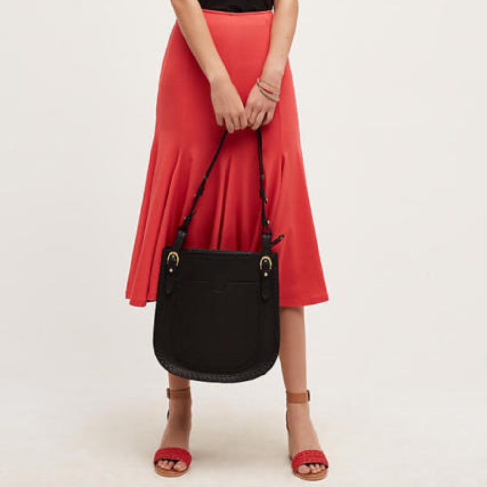 Anthropologie HD In Paris Coral Knit Trumpet Skirt